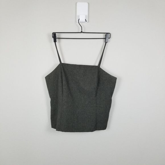 Vintage 90s Y2K Micro Houndstooth Brown Grey Tank Skirt Coord Set Sz 13/14 JRs - Picture 10 of 14